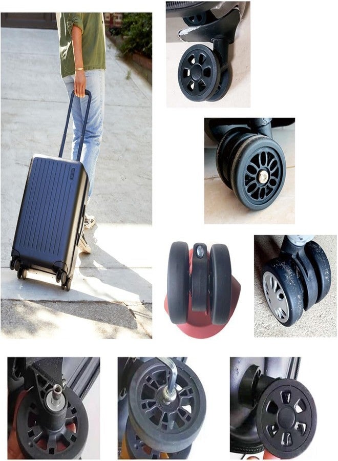 FSATNDE Luggage Suitcase Replacement Wheels 8PCS 50mmx15mm Double Bearing Replacement for Worn Out Suitcase & Spinner Trolley - Image 5
